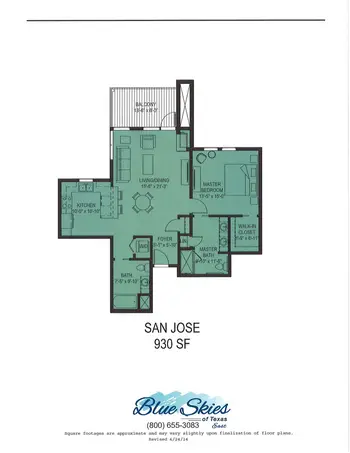 Floorplan of Blue Skies of Texas, Assisted Living, Nursing Home, Independent Living, CCRC, San Antonio, TX 9