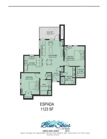 Floorplan of Blue Skies of Texas, Assisted Living, Nursing Home, Independent Living, CCRC, San Antonio, TX 10