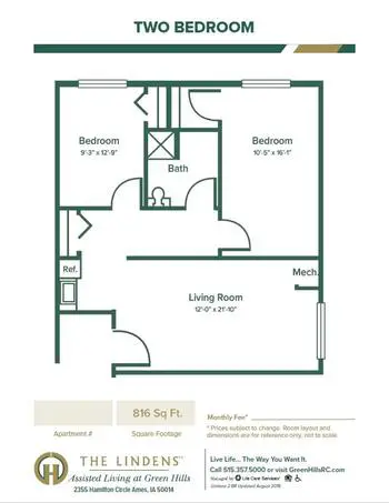 Floorplan of Green Hills Retirement Community, Assisted Living, Nursing Home, Independent Living, CCRC, Ames, IA 3