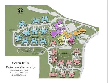 Campus Map of Green Hills Retirement Community, Assisted Living, Nursing Home, Independent Living, CCRC, Ames, IA 2