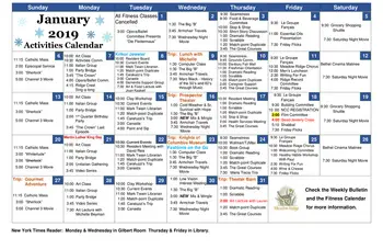 Activity Calendar of Meadow Ridge, Assisted Living, Nursing Home, Independent Living, CCRC, Redding, CT 4