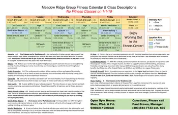 Activity Calendar of Meadow Ridge, Assisted Living, Nursing Home, Independent Living, CCRC, Redding, CT 5