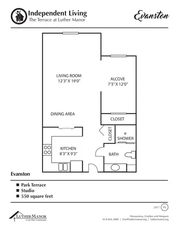 Floorplan of Luther Manor, Assisted Living, Nursing Home, Independent Living, CCRC, Wauwatosa, WI 3