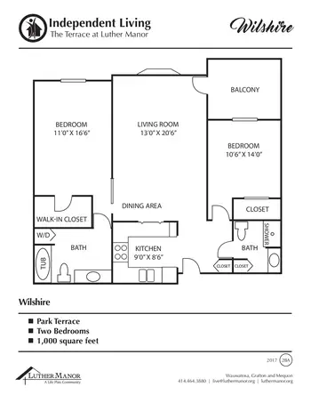 Floorplan of Luther Manor, Assisted Living, Nursing Home, Independent Living, CCRC, Wauwatosa, WI 5