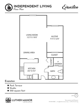 Floorplan of Luther Manor, Assisted Living, Nursing Home, Independent Living, CCRC, Wauwatosa, WI 6