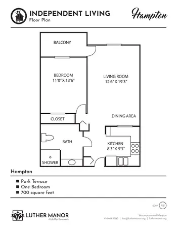 Floorplan of Luther Manor, Assisted Living, Nursing Home, Independent Living, CCRC, Wauwatosa, WI 8