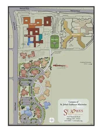 Campus Map of Mission Ridge, Assisted Living, Nursing Home, Independent Living, CCRC, Billings, MT 1