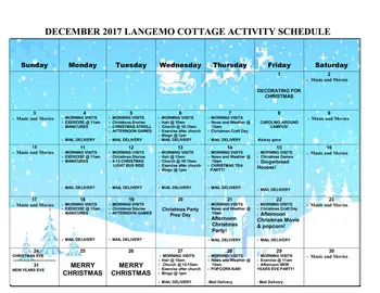 Activity Calendar of Mission Ridge, Assisted Living, Nursing Home, Independent Living, CCRC, Billings, MT 6