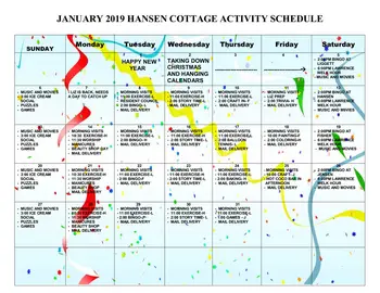 Activity Calendar of Mission Ridge, Assisted Living, Nursing Home, Independent Living, CCRC, Billings, MT 12