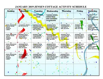 Activity Calendar of Mission Ridge, Assisted Living, Nursing Home, Independent Living, CCRC, Billings, MT 13