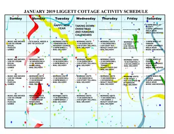 Activity Calendar of Mission Ridge, Assisted Living, Nursing Home, Independent Living, CCRC, Billings, MT 15