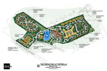 Campus Map of Wesleyan Homes, Assisted Living, Nursing Home, Independent Living, CCRC, Georgetown, TX 1