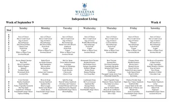 Activity Calendar of Wesleyan Homes, Assisted Living, Nursing Home, Independent Living, CCRC, Georgetown, TX 3