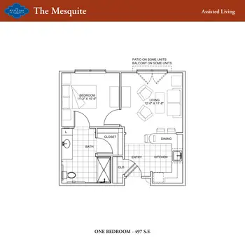 Floorplan of Wesleyan Homes, Assisted Living, Nursing Home, Independent Living, CCRC, Georgetown, TX 5