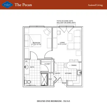Floorplan of Wesleyan Homes, Assisted Living, Nursing Home, Independent Living, CCRC, Georgetown, TX 7