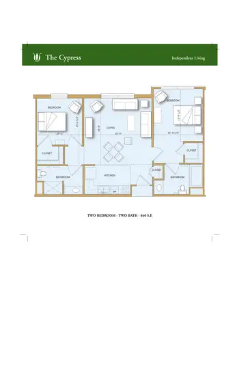 Floorplan of Wesleyan Homes, Assisted Living, Nursing Home, Independent Living, CCRC, Georgetown, TX 8