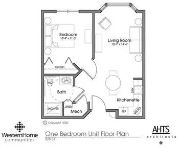 Floorplan of Western Home Communities, Assisted Living, Nursing Home, Independent Living, CCRC, Cedar Falls, IA 6