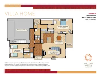 Floorplan of Willow Valley Communities, Assisted Living, Nursing Home, Independent Living, CCRC, Willow Street, PA 9