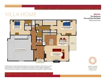 Floorplan of Willow Valley Communities, Assisted Living, Nursing Home, Independent Living, CCRC, Willow Street, PA 10