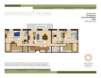 Floorplan of Willow Valley Communities, Assisted Living, Nursing Home, Independent Living, CCRC, Willow Street, PA 16