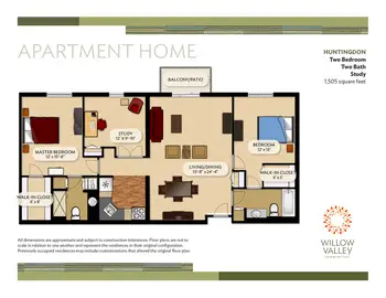 Floorplan of Willow Valley Communities, Assisted Living, Nursing Home, Independent Living, CCRC, Willow Street, PA 18