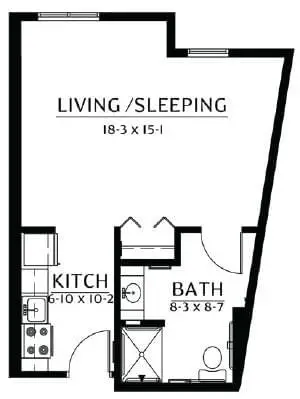 Floorplan of Johanna Shores, Assisted Living, Nursing Home, Independent Living, CCRC, Arden Hills, MN 2