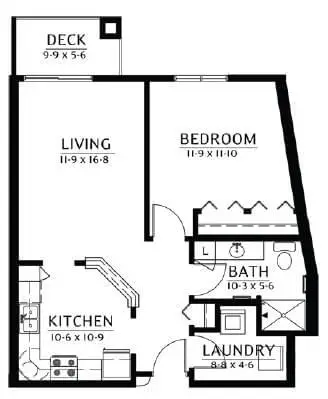Floorplan of Johanna Shores, Assisted Living, Nursing Home, Independent Living, CCRC, Arden Hills, MN 14