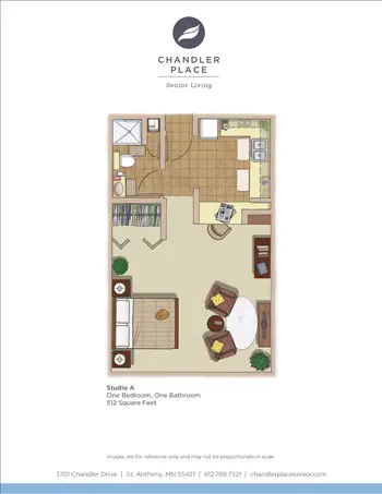 Floorplan of Chandler Place, Assisted Living, Nursing Home, Independent Living, CCRC, St. Anthony Village, MN 1