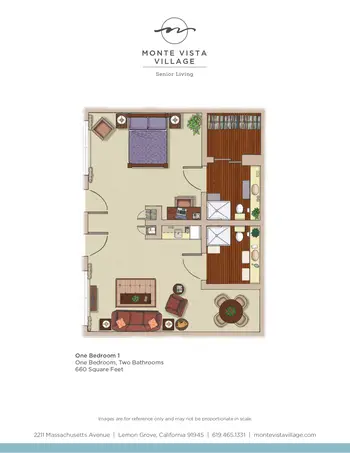 Floorplan of Monte Vista Village, Assisted Living, Nursing Home, Independent Living, CCRC, Lemon Grove, CA 3