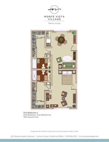 Floorplan of Monte Vista Village, Assisted Living, Nursing Home, Independent Living, CCRC, Lemon Grove, CA 4