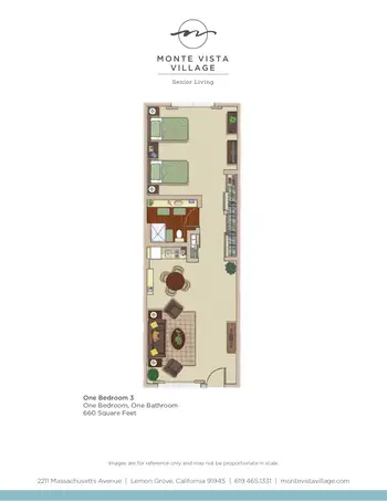 Floorplan of Monte Vista Village, Assisted Living, Nursing Home, Independent Living, CCRC, Lemon Grove, CA 5