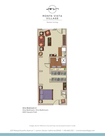 Floorplan of Monte Vista Village, Assisted Living, Nursing Home, Independent Living, CCRC, Lemon Grove, CA 6