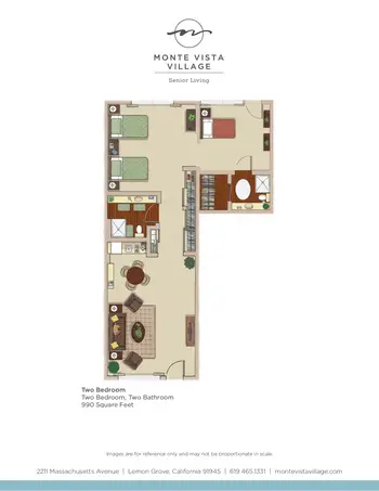 Floorplan of Monte Vista Village, Assisted Living, Nursing Home, Independent Living, CCRC, Lemon Grove, CA 7