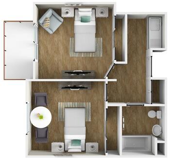 Floorplan of Las Villas De Carlsbad, Assisted Living, Nursing Home, Independent Living, CCRC, Carlsbad, CA 2