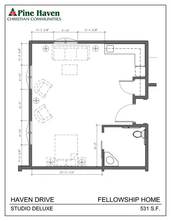 Floorplan of Pine Haven - Haven Drive, Assisted Living, Nursing Home, Independent Living, CCRC, Sheboygan Falls, WI 3