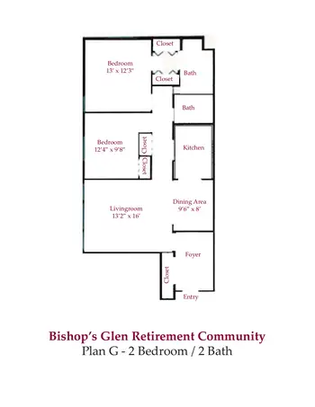 Floorplan of Bishop's Glen Retirement Center, Assisted Living, Nursing Home, Independent Living, CCRC, Daytona Beach, FL 9