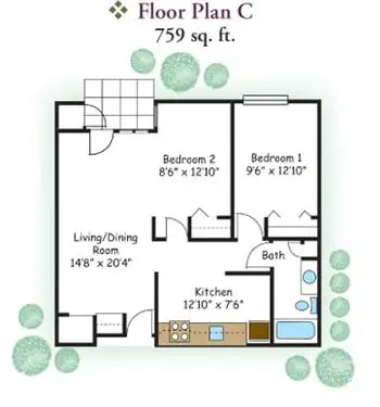 Floorplan of Brookhaven Retirement Community, Assisted Living, Nursing Home, Independent Living, CCRC, Brookville, OH 8