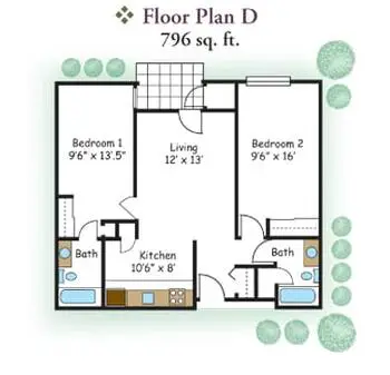 Floorplan of Brookhaven Retirement Community, Assisted Living, Nursing Home, Independent Living, CCRC, Brookville, OH 9