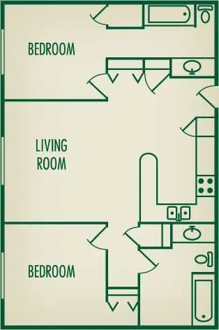 Floorplan of John Ganton's Countryside, Assisted Living, Nursing Home, Independent Living, CCRC, Jackson, MI 2