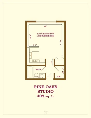 Floorplan of Oak Manor Senior Living Community, Assisted Living, Nursing Home, Independent Living, CCRC, Largo, FL 2