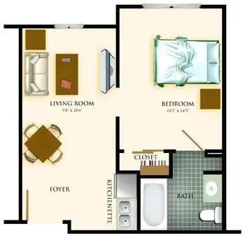 Floorplan of Park Village, Assisted Living, Nursing Home, Independent Living, CCRC, Dover, OH 1