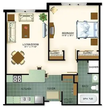 Floorplan of Park Village, Assisted Living, Nursing Home, Independent Living, CCRC, Dover, OH 4