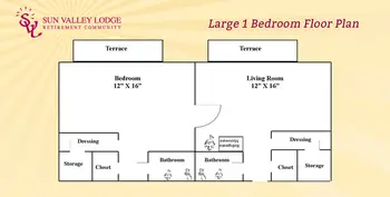 Floorplan of Sun Valley Lodge Retirement Community, Assisted Living, Nursing Home, Independent Living, CCRC, Sun City, AZ 3