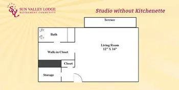 Floorplan of Sun Valley Lodge Retirement Community, Assisted Living, Nursing Home, Independent Living, CCRC, Sun City, AZ 5