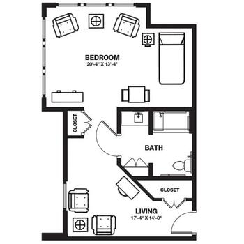 Floorplan of The Village of St. Edward, Assisted Living, Nursing Home, Independent Living, CCRC, Fairlawn, OH 4