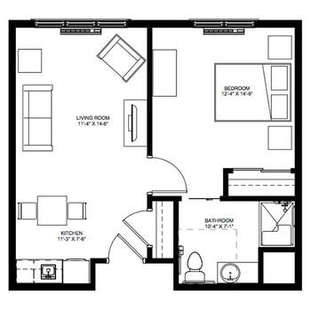 Floorplan of The Village of St. Edward, Assisted Living, Nursing Home, Independent Living, CCRC, Fairlawn, OH 14