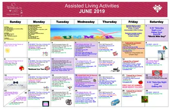 Activity Calendar of 10 Wilmington Place, Assisted Living, Nursing Home, Independent Living, CCRC, Dayton, OH 3