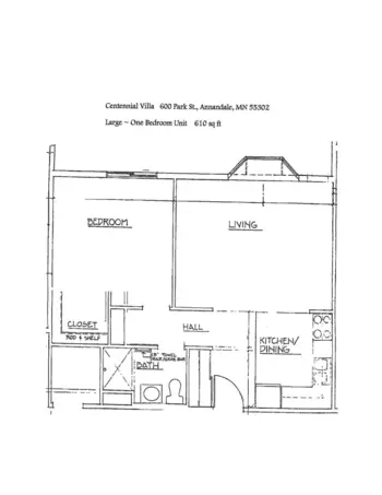 Floorplan of Annandale Health and Community Services, Assisted Living, Nursing Home, Independent Living, CCRC, Annandale, MN 1