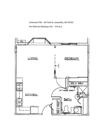 Floorplan of Annandale Health and Community Services, Assisted Living, Nursing Home, Independent Living, CCRC, Annandale, MN 2