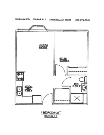 Floorplan of Annandale Health and Community Services, Assisted Living, Nursing Home, Independent Living, CCRC, Annandale, MN 3